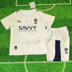 2025/26 Al Hilal FC Cup version Away Yellow Fans Kids Soccer jersey