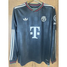2025/26 Bayern 3RD Black Fans Long Sleeve Soccer jersey