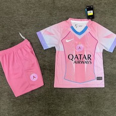 2025/26 PSG Special Edition Pink Fans Kids Soccer jersey