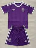 2025/26 Aston Villa GKP Purple Fans Kids Soccer jersey