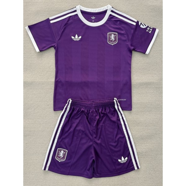 2025/26 Aston Villa GKP Purple Fans Kids Soccer jersey