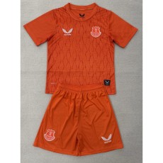 2025/26 Everton GKO Orange Fans Kids Soccer jersey