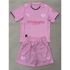 2025/26 US Citta di Palermo Home Pink Fans Kids Soccer jersey