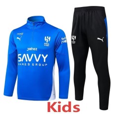 2025/26 Al Hilal FC Blue Kids Half Pull Tracksuit