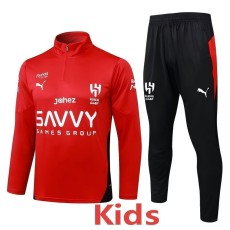 2025/26 Al Hilal FC Red Kids Half Pull Tracksuit