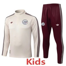 2025/26 Ajax Brown Kids Half Pull Tracksuit