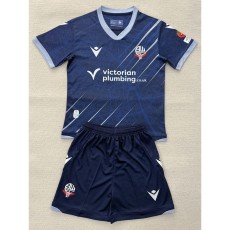 2025/26 Bolton Wanderers Away Dark Blue Fans Kids Soccer jersey
