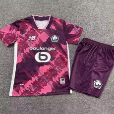 2025/26 Lille 4RD Purple Fans Kids Soccer jersey