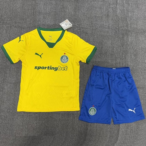2025/26 Palmeiras 3RD Yellow Fans Kids Soccer jersey
