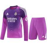 2025/26 R MAD GKP Purple Fans Long Sleeve Men Sets Soccer jersey