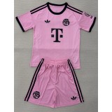 2025/26 Bayern GKP Pink Fans Kids Soccer jersey