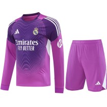 2025/26 R MAD GKP Purple Fans Long Sleeve Men Sets Soccer jersey