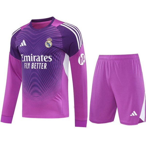 2025/26 R MAD GKP Purple Fans Long Sleeve Men Sets Soccer jersey