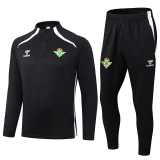 2025/26 Real Betis Black Half Pull Tracksuit