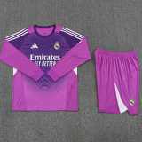 2025/26 R MAD GKP Purple Fans Long Sleeve Men Sets Soccer jersey
