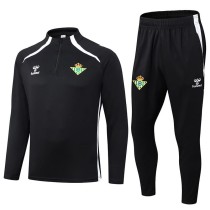 2025/26 Real Betis Black Half Pull Tracksuit