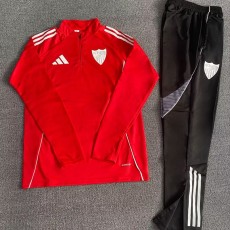 2025/26 Sevilla Red Half Pull Tracksuit