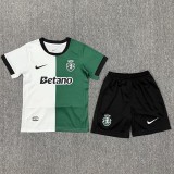 2025/26 Sporting Lisbon Special Edition Green Fans Kids Soccer jersey