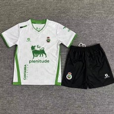 2025/26 Racing de Santander Home White Fans Kids Soccer jersey