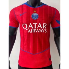 [PLAYER] 2025/26 PSG Third(with star) Red Player Soccer jersey