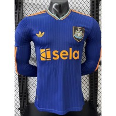 [PLAYER] 2025/26 Newcastle 3RD Blue Player Long Sleeve Soccer jersey
