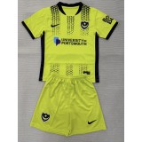 2025/26 Portsmouth 3RD Yellow Fans Kids Soccer jersey