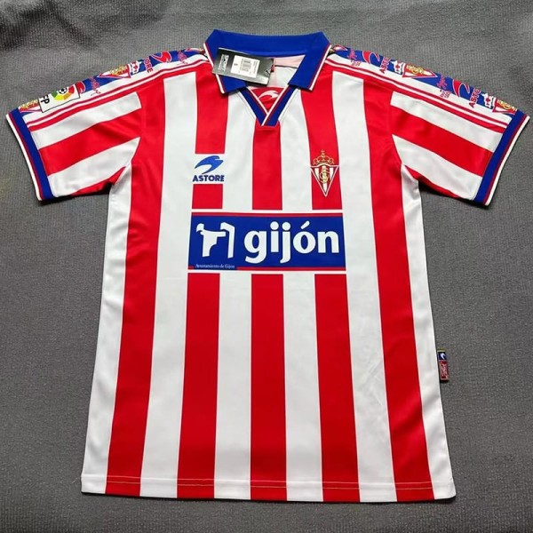 1999/00 Sporting de Gijon Home Red Retro Soccer jersey