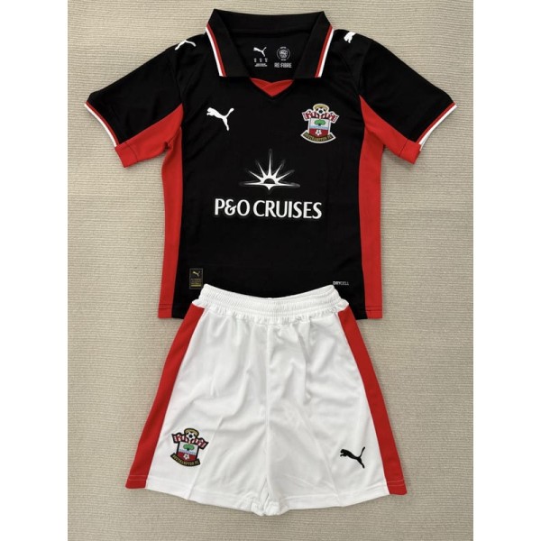 2025/26 Southampton Away Black Fans Kids Soccer jersey