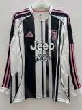 2025/26 JUV Home Black Fans Long Sleeve Soccer jersey