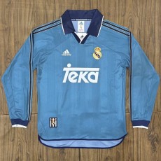 1999/00 R MAD 3RD Blue Retro Long Sleeve Soccer jersey