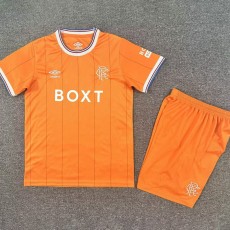 2025/26 Rangers 4RD Orange Fans Kids Soccer jersey
