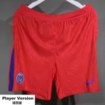 [PLAYER] 2025/26 PSG 3RD Red Player Soccer Shorts