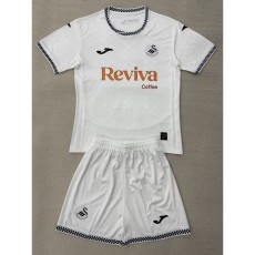 2025/26 Swansea City AFC Home White Fans Kids Soccer jersey