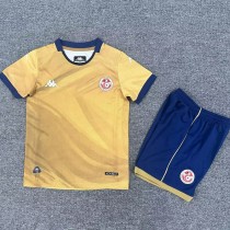 2025/26 Tunisia 3RD Yellow Fans Kids Soccer jersey