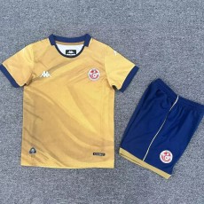 2025/26 Tunisia 3RD Yellow Fans Kids Soccer jersey
