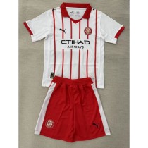 2025/26 Girona FC Home White Fans Kids Soccer jersey