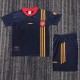 1996 Spain Away Black Retro Kids Soccer jersey