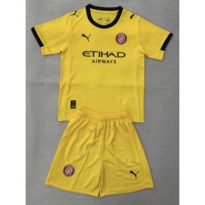 2025/26 Girona FC Away Yellow Fans Kids Soccer jersey