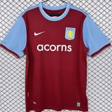 2009/10 Aston Villa Home Crimson Retro Soccer jersey