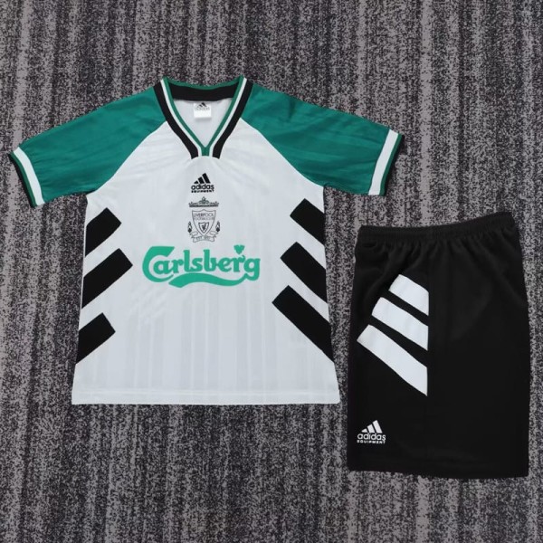 1993/95 LIV Away White Retro Kids Soccer jersey