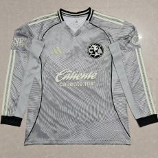2025 Club America 3RD Gray Fans Long Sleeve Soccer jersey