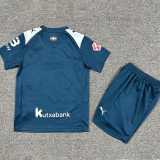 2025/26 Alaves 3RD Navy Fans Kids Soccer jersey