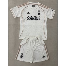 2025/26 Nottingham Forest Away White Fans Kids Soccer jersey
