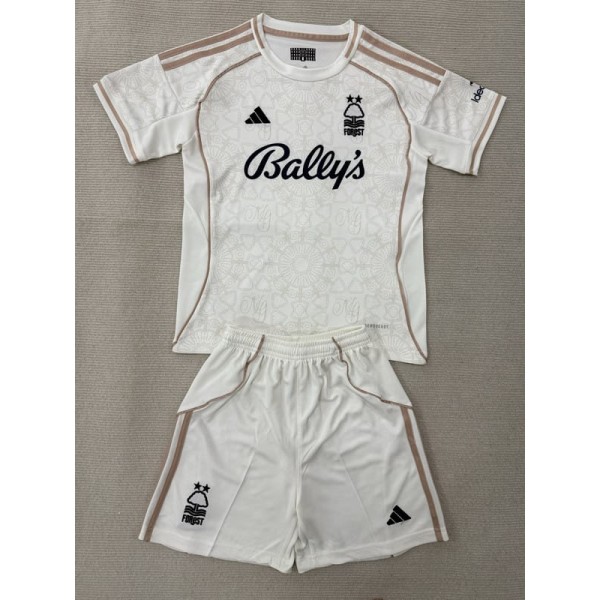 2025/26 Nottingham Forest Away White Fans Kids Soccer jersey