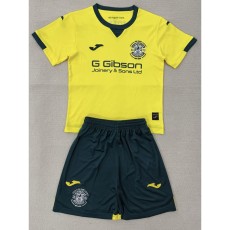 2025/26 Hibernian Away Yellow Fans Kids Soccer jersey