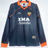 1999/00 Roma 3RD Gray Retro Long Sleeve Soccer jersey