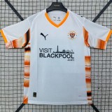 2025/26 Mighty Blackpool Away White Fans Soccer jersey
