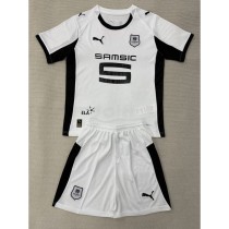 2025/26 Stade Rennais Away White Fans Kids Soccer jersey