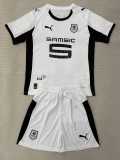 2025/26 Stade Rennais Away White Fans Kids Soccer jersey