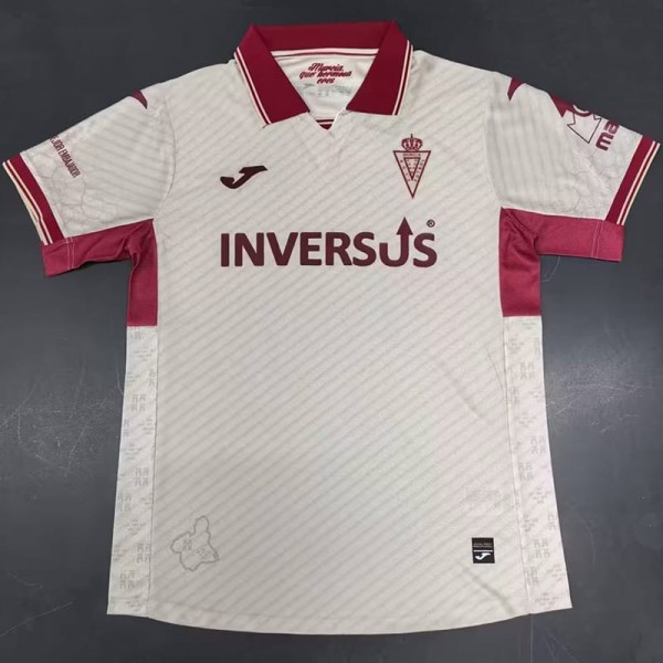 2025/26 Real Murcia Away White Fans Soccer jersey